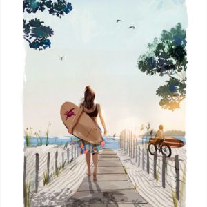 La plage du truc vert